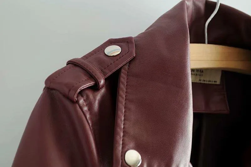 Весенняя Дамская мода из искусственной кожи для женщин пальто тонкий короткий стиль 2019 новый дизайн с лацканами Женская куртка