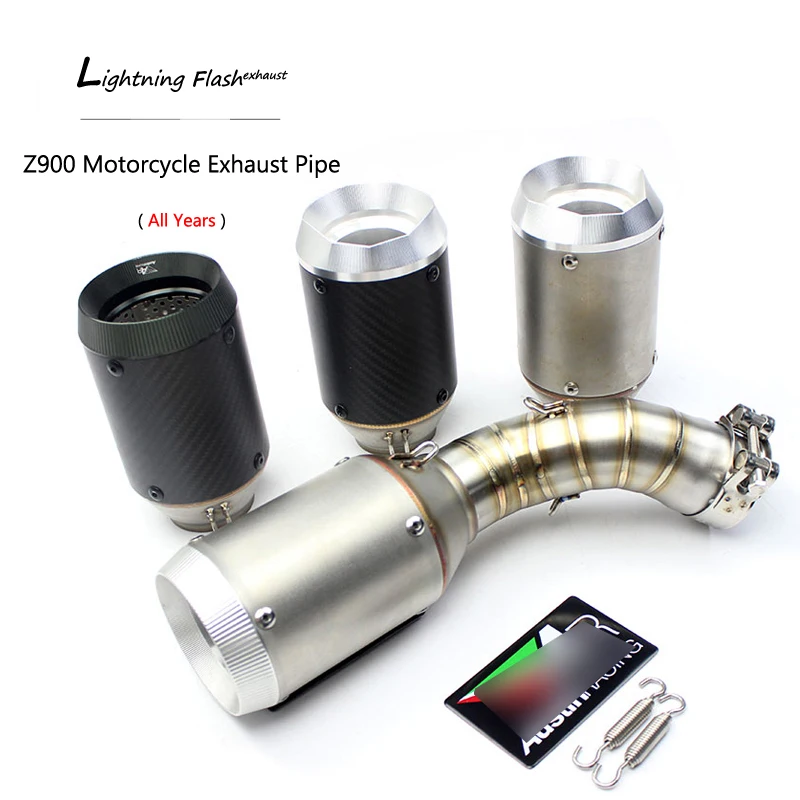 

Z900 Exhaust Pipe for Kawasaki Ninja 900 Motorcycle Exhaust Mid Tail Pipe Slip On 51 mm Middle Converter Stainless Steel Escape