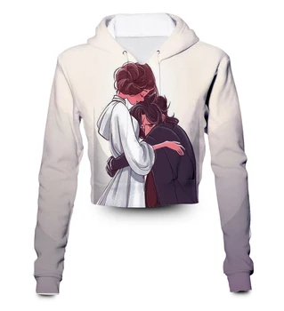 

Any color any printing Custom made we always love you 3D Sublimation Print female crop hoody/hoodie Plus Size Clothing