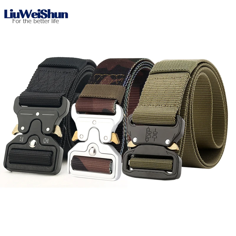 

Waist Straps Practical Tactical Belt Widen 4.3cm Military Equipment Men Training Durability Safety Zinc Alloy Buckle Army Belt