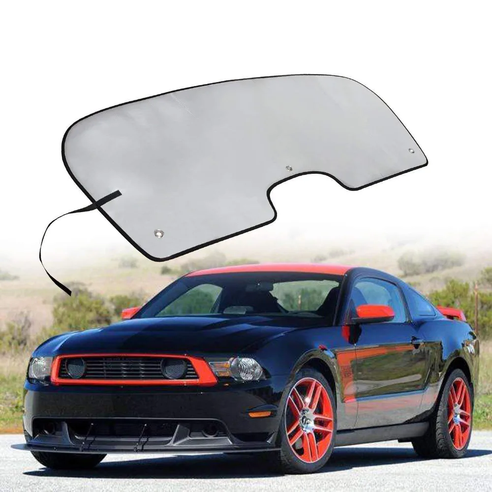 

Chuang Qian Silver Front Heatshield Windshield Sun Shade Visor Sunshade Cover for Ford Mustang Coupe or Convertible 2015-2018