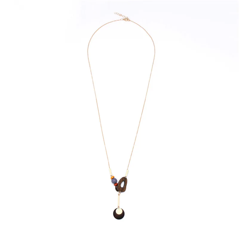 

Free shipping fashion women jewelry Trend of the new multi - element wood combination pendant necklace personality popular new