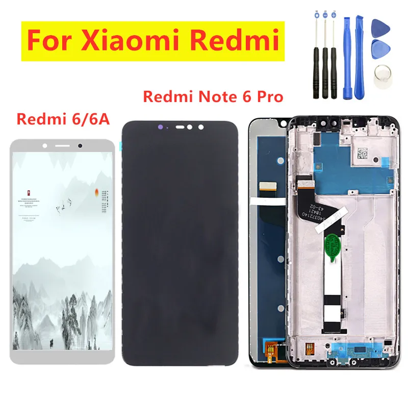

For Redmi Note 6 Pro Display Screen Assembly With Frame For Xiaomi Redmi Note 6 Pro LCD Touch Screen Digitizer Spare Parts