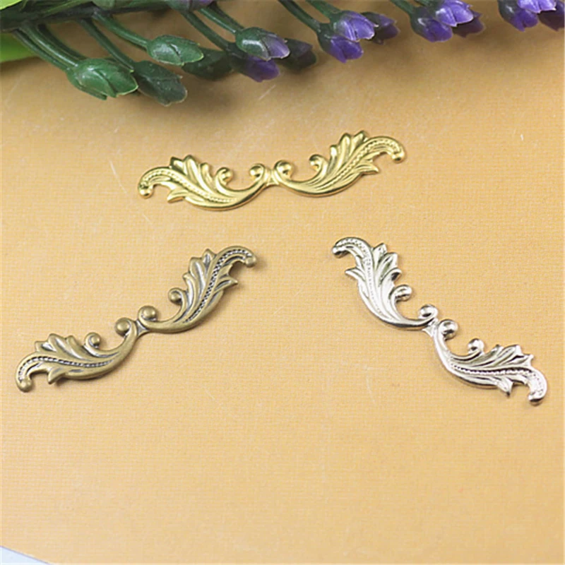 Винтажные шармы BASEHOME 50 шт./лот 30 мм в стиле ретро из бронзы и латуни|charms antique|flower
