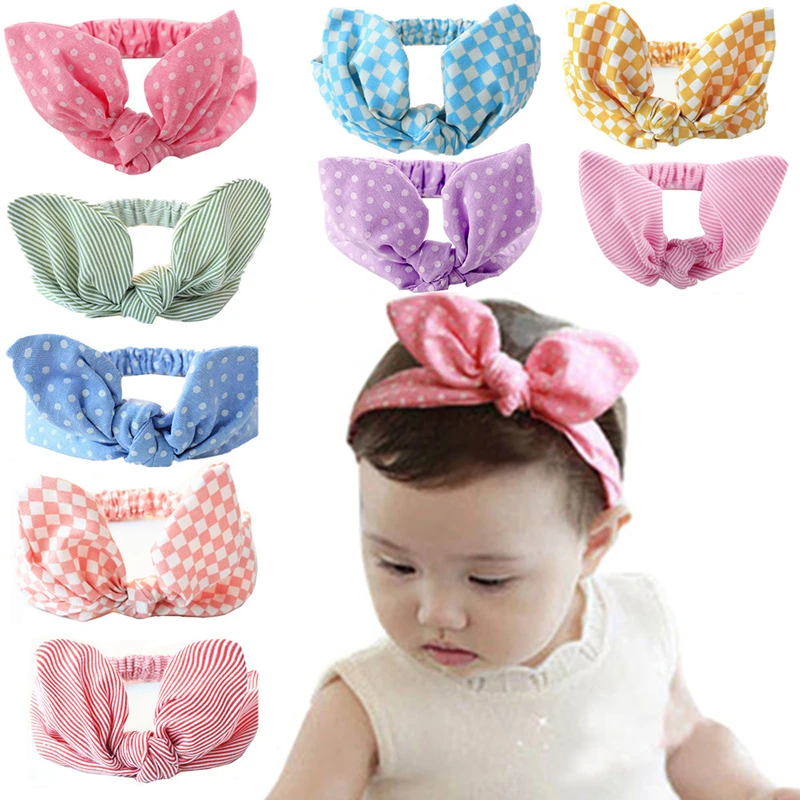 

Children Hairwear Colorful Print Cross Hair Band Baby Girl Elastic Headband Bohemian Rabbit Ears Headband Hair Accessories