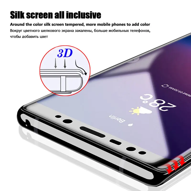 Защитное стекло с полным покрытием для Samsung S9 чехол защитная пленка из