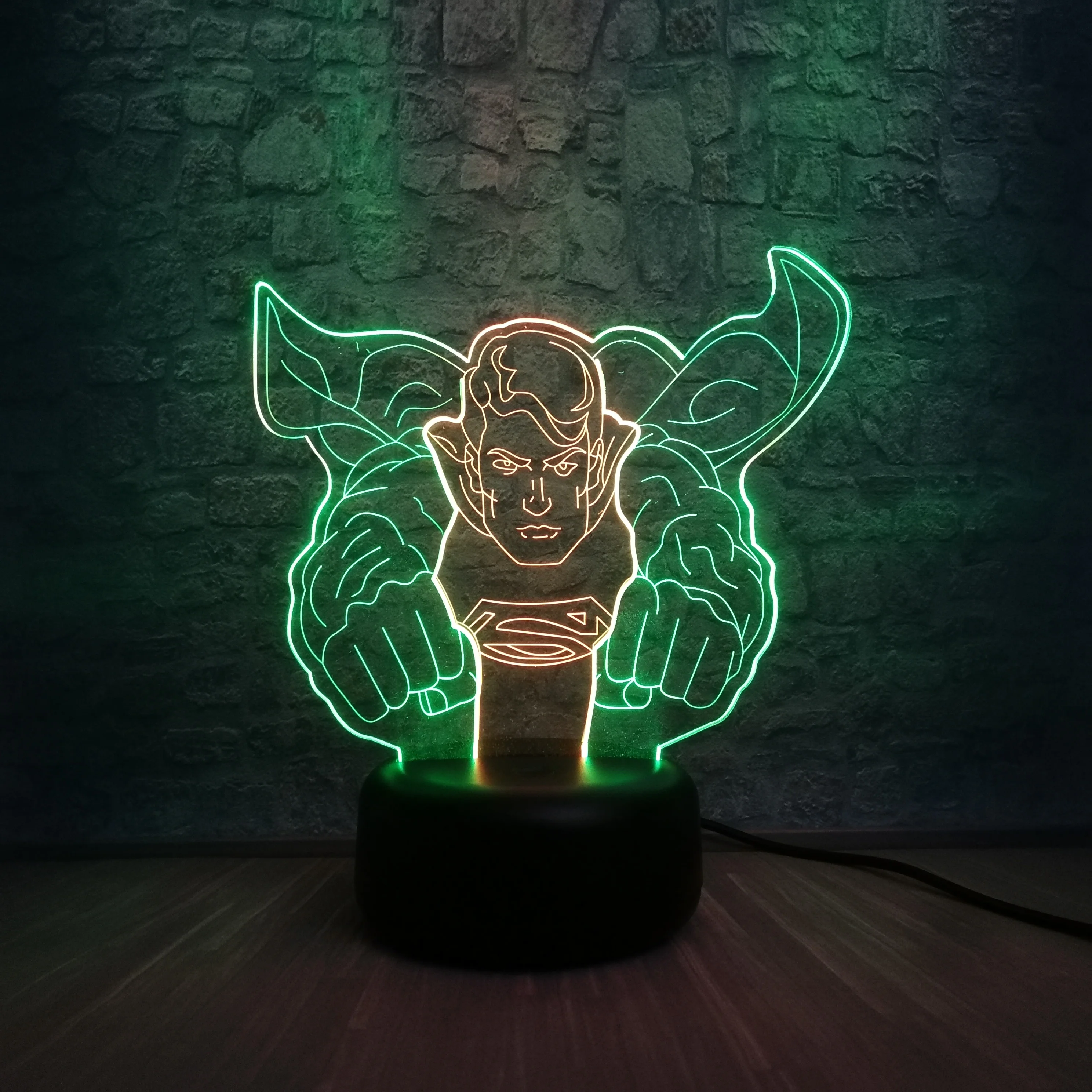 Супер герой Летающий Лига Справедливости фигурка Супермена 3D LED IR сенсорный 7
