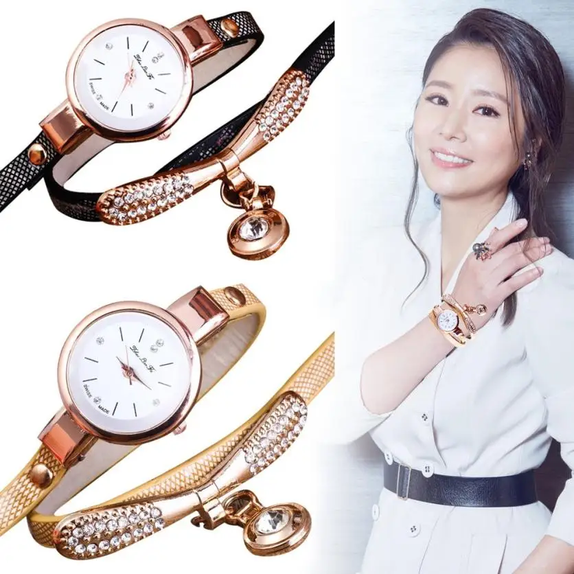Relojes Mujer Женские полосатые наручные часы с кожаным ремешком женские кварцевые часы с цветочным браслетом женские часы Relogio оптом