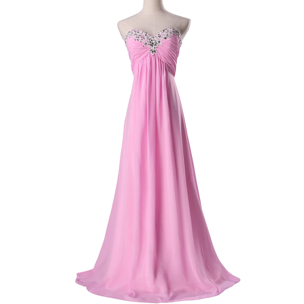 Aliexpress.com : Buy Sleeveless Elegant A line Long Prom Dresses ...