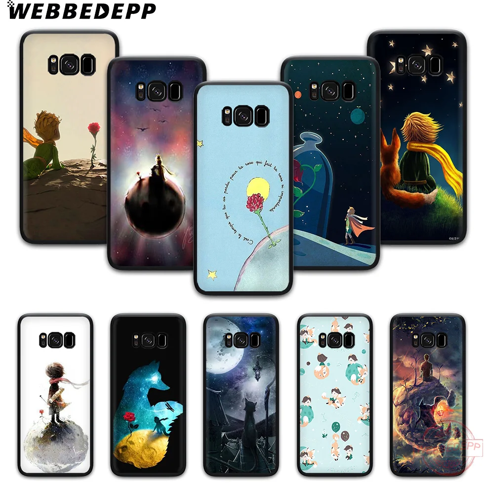 WEBBEDEPP с принтом Маленький принц Роза лисий мех мягкий чехол для телефона