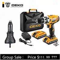DEKO ไร้สายมินิสว่านไขควงไฟฟ้าไร้สายไดร์เวอร์ DC Lithium - Ion แบตเตอรี่ 2 - Speed GCD18DU2 18 โวลต์ 38N. m