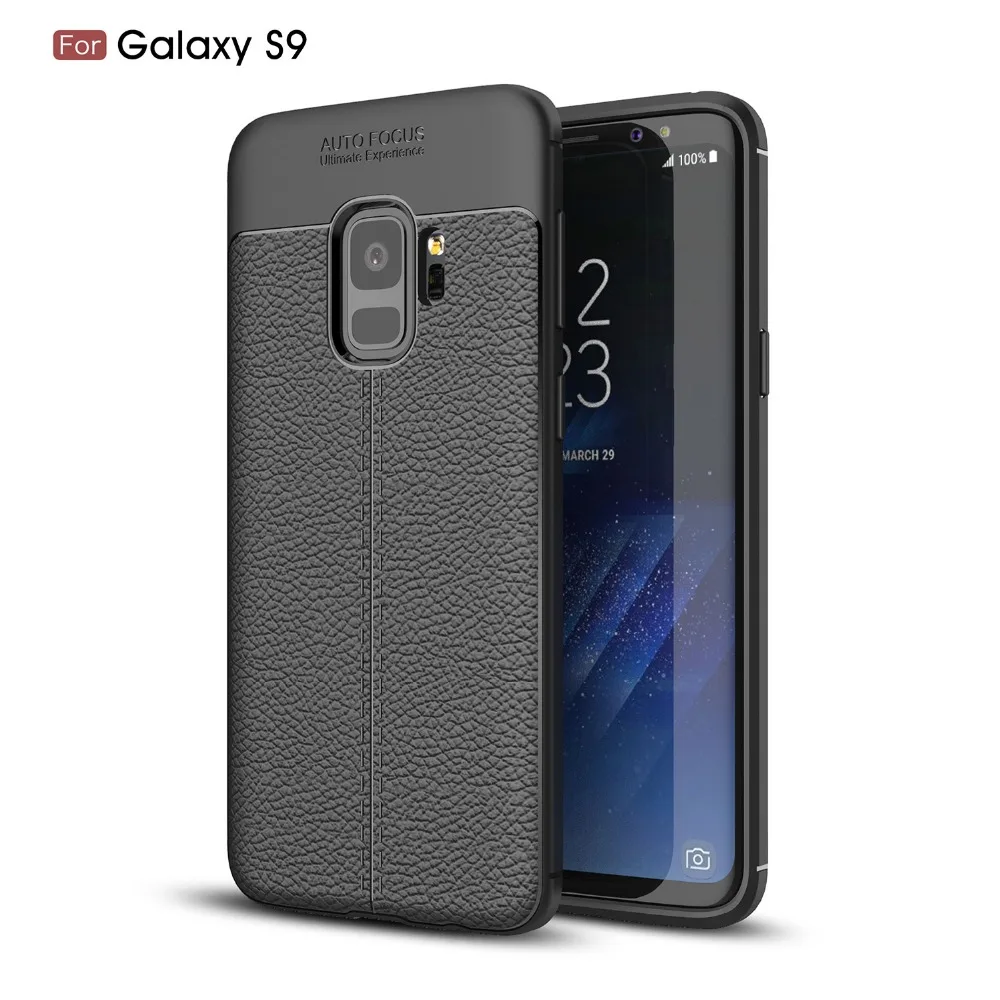 Бесплатный подарок закаленное фильм MSK чехол для samsung galaxy s9 Soft shell личи текстуры