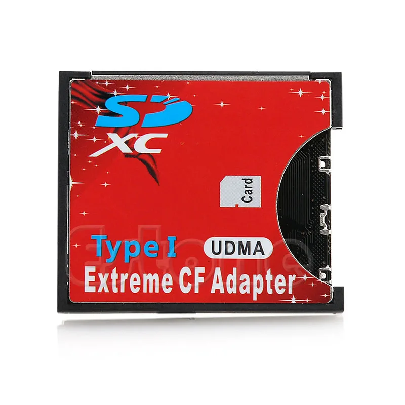 SD к CF кард-ридер скорость SDXC SDHC Compact Flash карта памяти ридер адаптер тип I высокий - Цвет: Красный