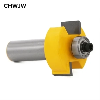 

CHWJW 1/4" Shank Rabbet Router Bit with 6 Bearings Set 1/2"H Woodworking cutter Tool