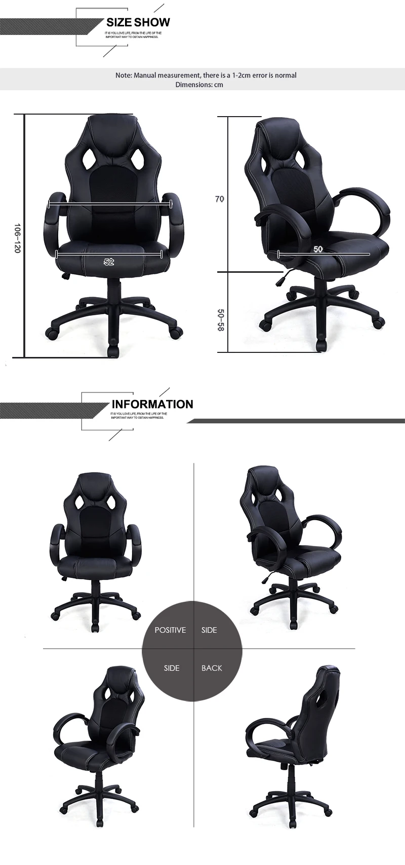 Office Computer Chair Гонки Синтетическая кожа игровые кресла Интернет кафе компьютерная игра стул удобные бытовые дома мебель офиса