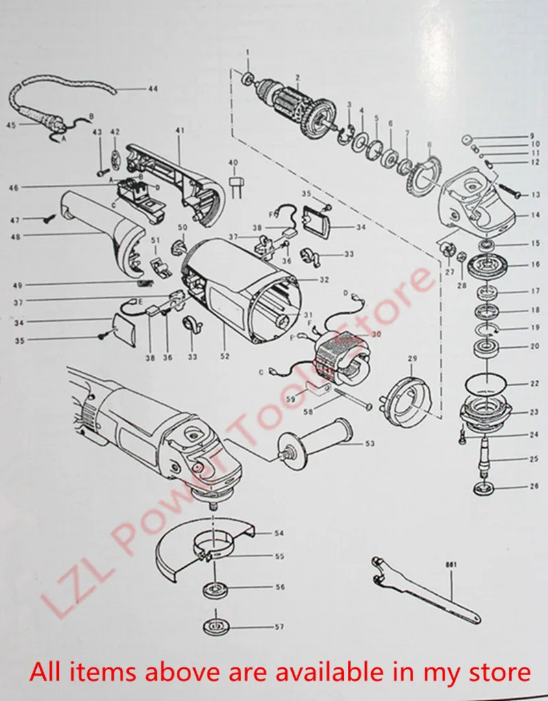 Replacement Spare parts Crown Bevel Gear Set for Bosch GWS24-180J GWS180J GWS20-180J GWS200-180J Tool Accessories