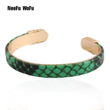 NeeFuWoFu браслеты кофейная кожа Медь Тигр Печать браслеты женщина открытый градиент руководство для национальный шарм ювелирные изделия подарок