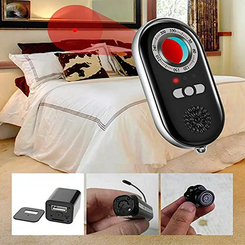 K98 Laser Camera Finder & Personal Security Alarm with Mini Wireless Camera Radio Wave Signal & Hidden RF Signal Bug Detector_3