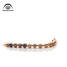 MADALENA SARARA AA Красочные 10 мм пресноводный жемчуг барокко Идеальный Круглый жемчуг Эдисон браслет элегантный для женщин ювелирные изделия