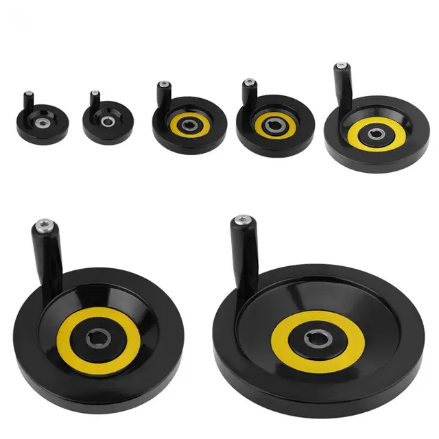 1 pcs Revolving Handle Hand Wheel Lathe Milling Machine Rear Ripple Hand Wheel With Revolving Handle 63mm 80mm 125mm 160mm 200mm
