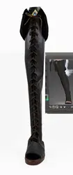 Final Fantasy XIV чёрный маг обувь для костюмированной вечеринки длинные сапоги черный Индивидуальный заказ