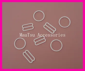 

50sets 18mm inner size White Metal Adjustable Clips And Hook for bra and adjuster pieces,metal regulators and ring sets