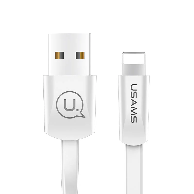 3 шт./партия кабель для мобильного телефона для iPhone 7 plus, USAMS USB кабель для передачи данных для iPhone X 8 7 6 5S se кабель для зарядного устройства для iPad 8-контактный кабель - Цвет: Белый