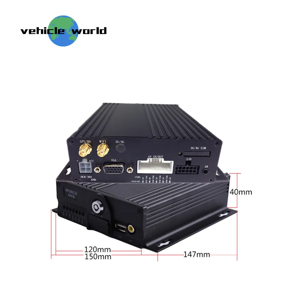 4Channels AHD 1080P Dual SD Card WIFI GPS School Bus Trailer Truck Taxi Car Mobile DVR | Безопасность и защита