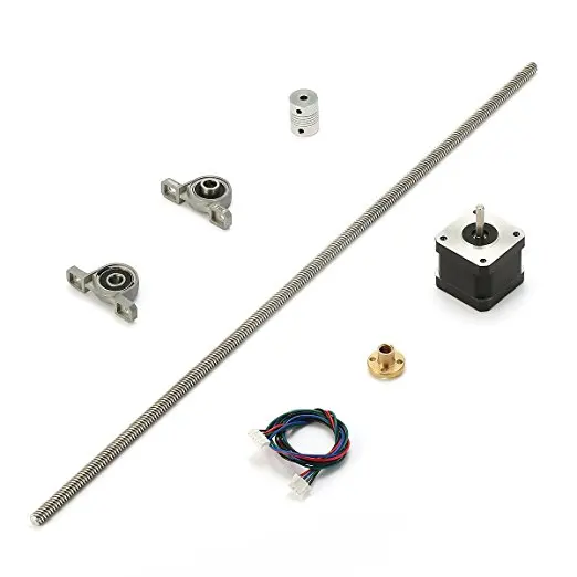 

3D Printer Accessories Kit with T8 500mm Lead Screw with Nut+NEMA17 motor+Coupling Shaft+Ball Bearing for 3D Printer Parts