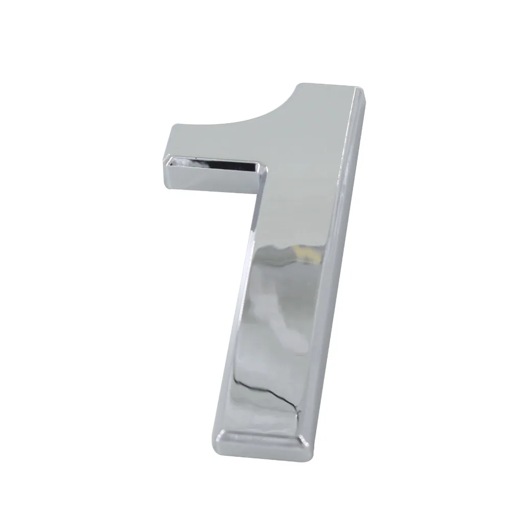 

Digital House Number 1# ABS Plastic Material Silver Color 100mm Height Door Gate Plate Number