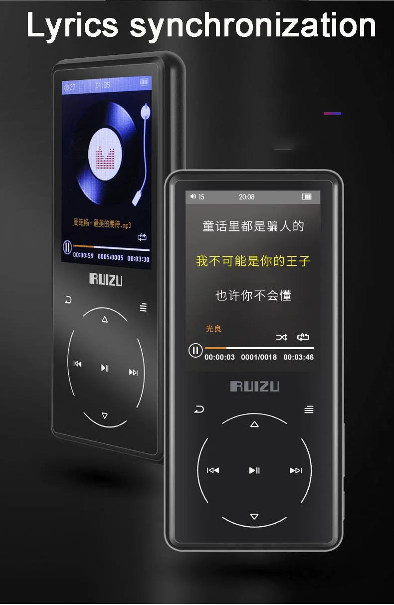 MP3 плеер ruidu Bluetooth 8 Гб музыкальный плеер Поддержка FM радио Запись видео плеер электронная книга со встроенным динамиком