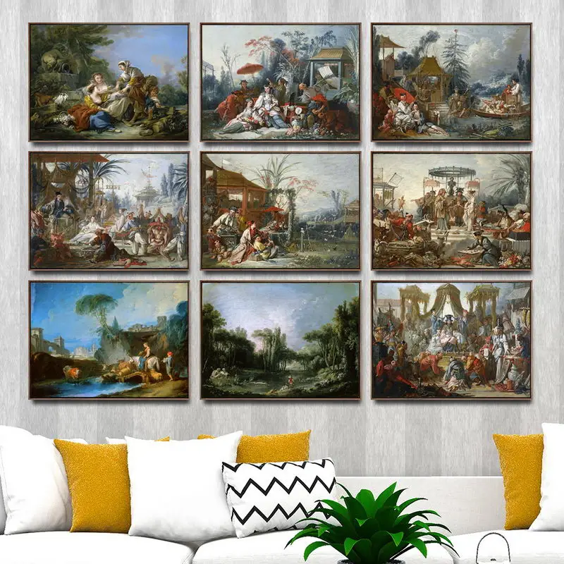 

Home Decoration Art Wall Pictures Fro Living room Poster Print Canvas Paintings French Francois Boucher Figure Paingting 4