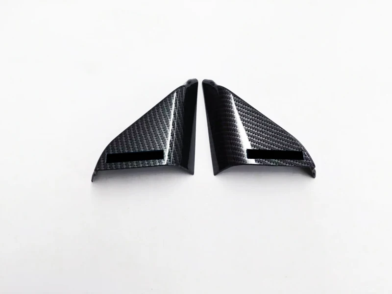 Online WTH Logo untuk Kompas JEEP 2017 Serat Karbon 2018 ABS Matte Auto Interior Aksesoris Depan Segitiga Tiang Cover Trim 2 Pcs