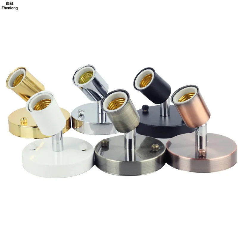 

High Sensitivity E27 LED Lamp Base Holder 110V-240V Control Switch Bulb Socket High Temperature Resistance Lamp Cap Bronze Metal
