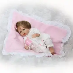 Новые 40 см мягкие Средства ухода за кожей силикона Reborn Baby Doll игрушка для детей винил для новорожденных девочек младенцев Куклы детский