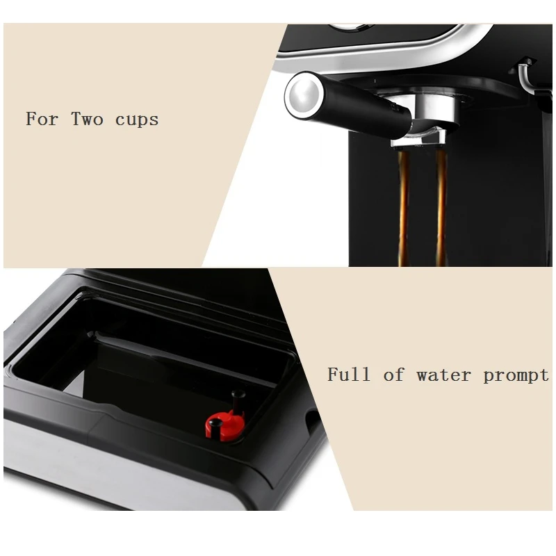 Espresso Coffee Machine Semi-automatic Coffee Maker Cappuccino Moka Milk Frother Foamer High-pressure 20BAR