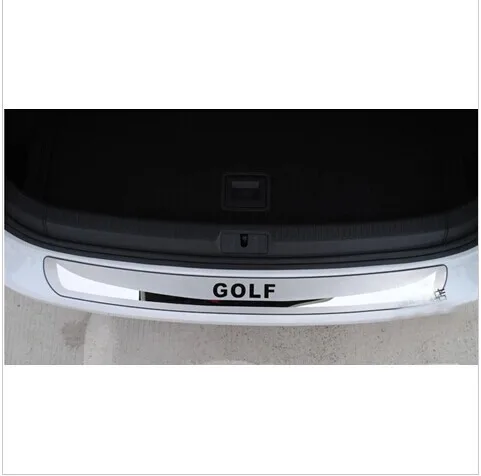 

Car styling Rear Bumper Protector Sills Interior Trunk Rear guard Tread Plate Pedals for Volkswagen Golf 7 MK7 2013-2017