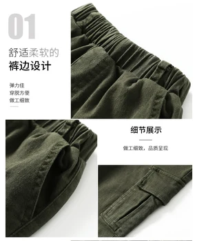 New 2019 Autumn Teens Jeans For Boy  green Baby Boys Jeans Pants Designer Kids Jean Children's Elastic Waist Denim Long Pant 6
