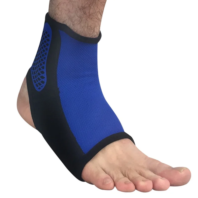 Фитнес фиксатор лодыжки Поддержка ноги Sprain Guard защитный ремень ММА ноги Муай Тай Бокс Баскетбол Футбол тренажерный зал Спорт H - Цвет: Синий
