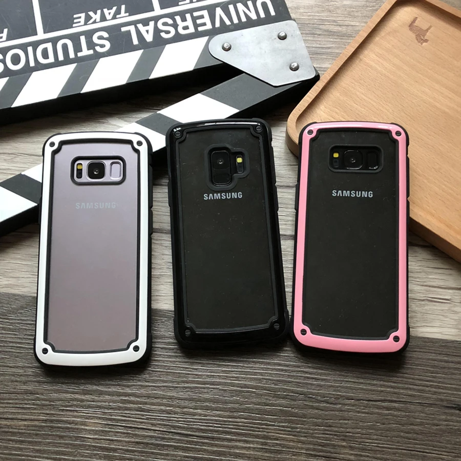 

For samsung galaxy note 9 s8 plus s9 plus case cover luxury transparent Anti-knock shockproof tpu+pc hard phone bag Ritozcase