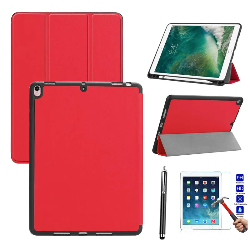 Чехол для iPad Air 3rd Gen 10,5 A2152 A2123 A2153 A2154 смарт-дизайн чехол складной Стенд авто сна/Пробуждение задняя крышка+ пленка+ ручка