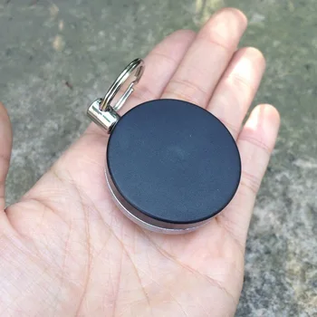 

Factory direct selling semi-metal 4 cm pull button key buckle Yilade retractable key buckle