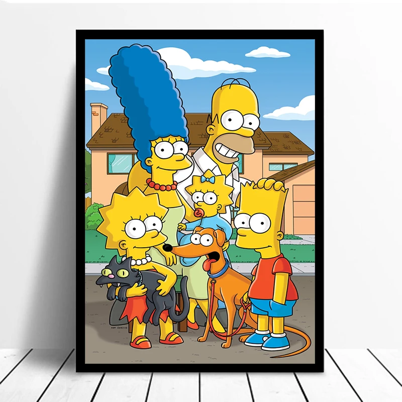 

The Simpsons TV Series Movie Wall Art Canvas Poster And Print Canvas Painting Decorative Picture For Bedroom Home Decor Artwork