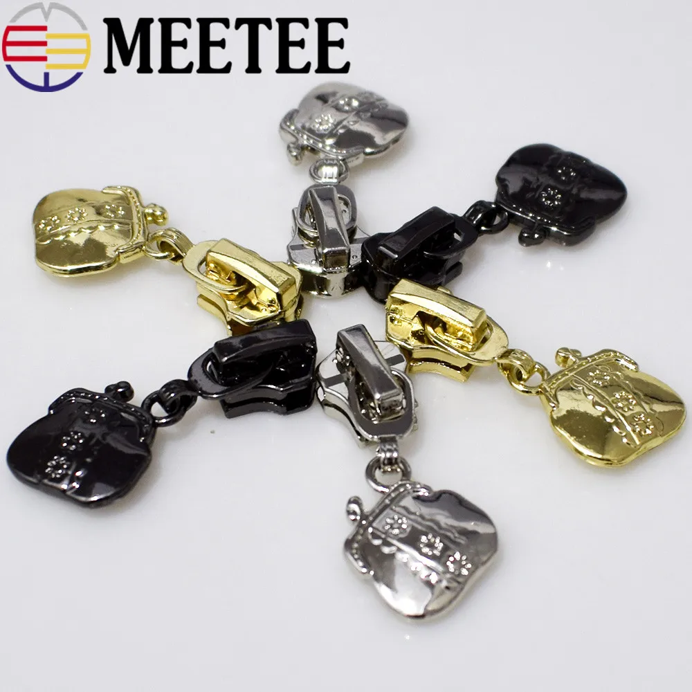 10PCS 3# 5# Cartoon Metal Zipper Sliders For Clothes Bag Head DIY Sewing Crafts Repari Kits F2-8 | Дом и сад