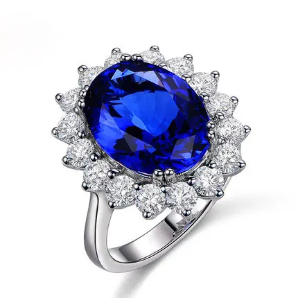

HANDMADE PERSONALIZED PURE SILVER ruby stone and engrave names full fire tanzanite18K gold inlaid diamond ring