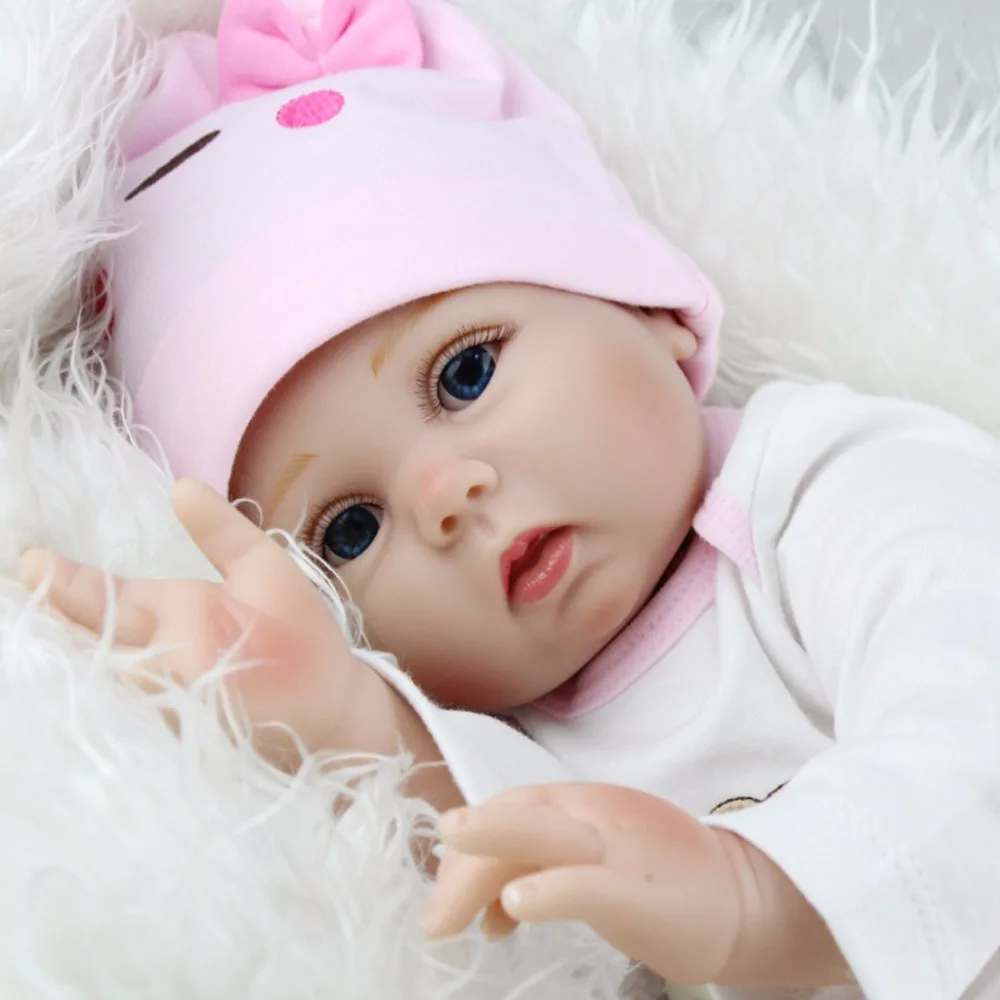 

Lifelike Girl Princess Reborn Doll 22Inch Silicone Realistic Real Touch Baby Newborn Toys With Children's Clothing Birthday GifT