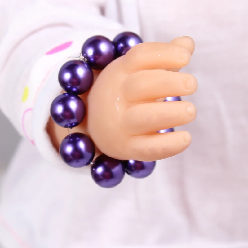 1pcs Doll Accessories Purple Pearl Bracelet Fit For Americal Girls 43cm Doll Baby Born Zapf A14