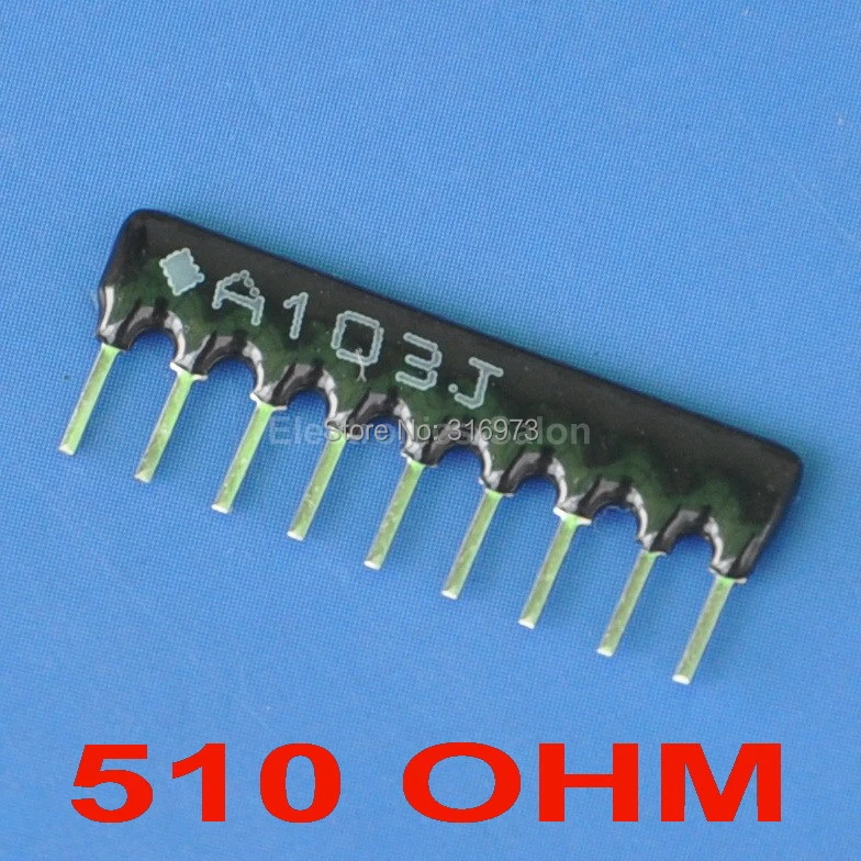 SIP-5 Bussed Type. Electronics-Salon 200PCS 510 OHM Thick Film Network Array Resistor SIP-5 Bussed Type. Electronics-Salon 200PCS 510 OHM Thick Film Network Array Resistor