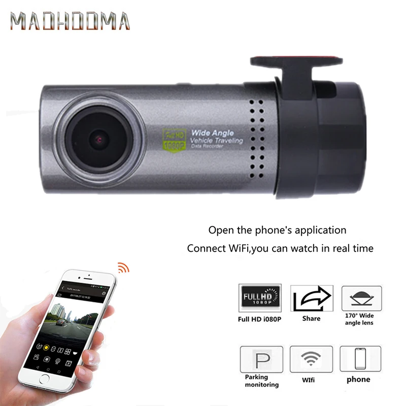 

MHM Mini Car Wifi Camera Car DVR 30fpsforAPP Monitor HD Hidden cars Camera in front DVR Camera Full HD 1080P motion detection