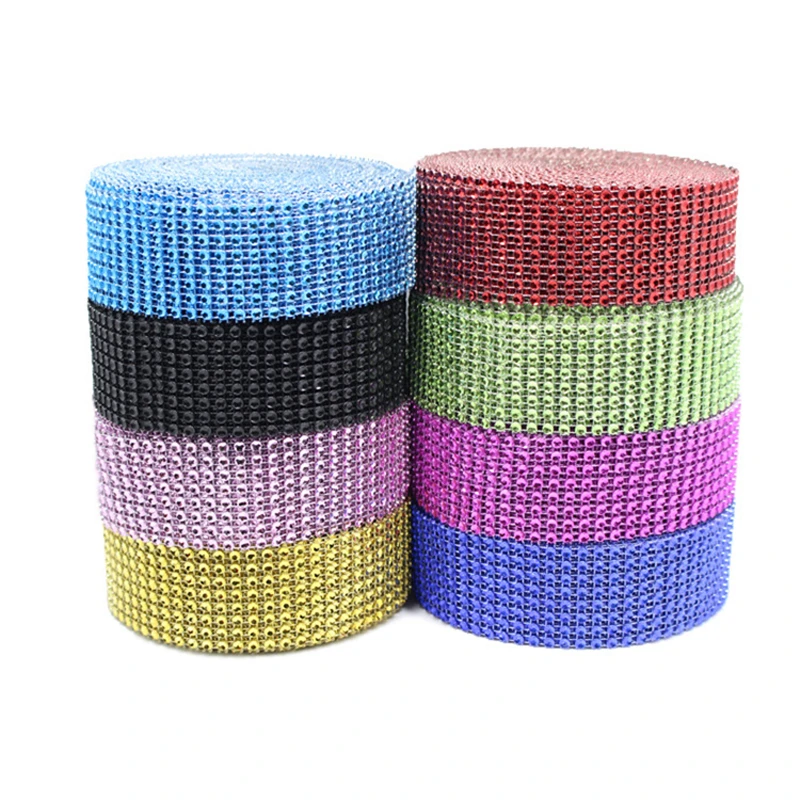

Wedding Event Party Diamond Roll 10Yard Crystal Ribbons Rhinestone Mesh Tulle Roll Bling Cake Baby Shower Birthday Party Decor,Q